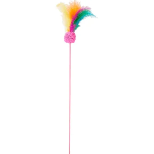 Merk Kattenspeelstok Blauw,Groen,Oranje,Roze,Geel,Meerkleurig