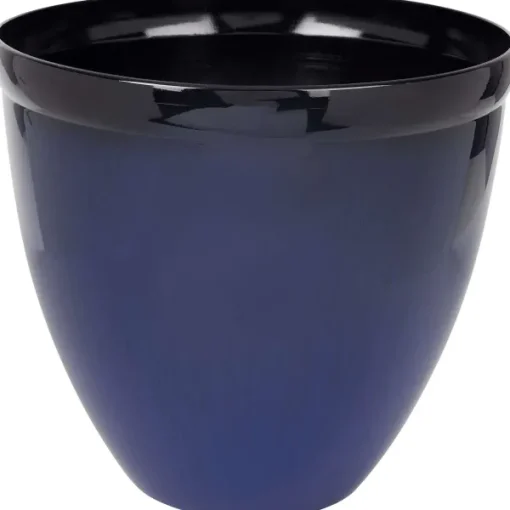 Merk Kunststof Bloempot Met Glazuurlook Blauw,Groen Clearance