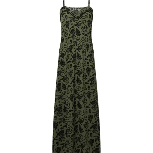 SuperTrash Lange Jurk Blauw,Print,Zwart Sale